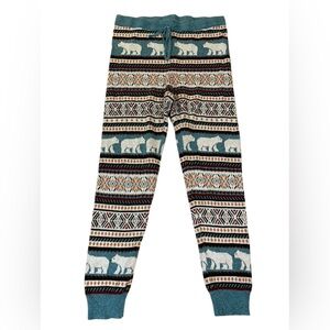 American Eagle Knit Polar Bear Print Leggings Size Large